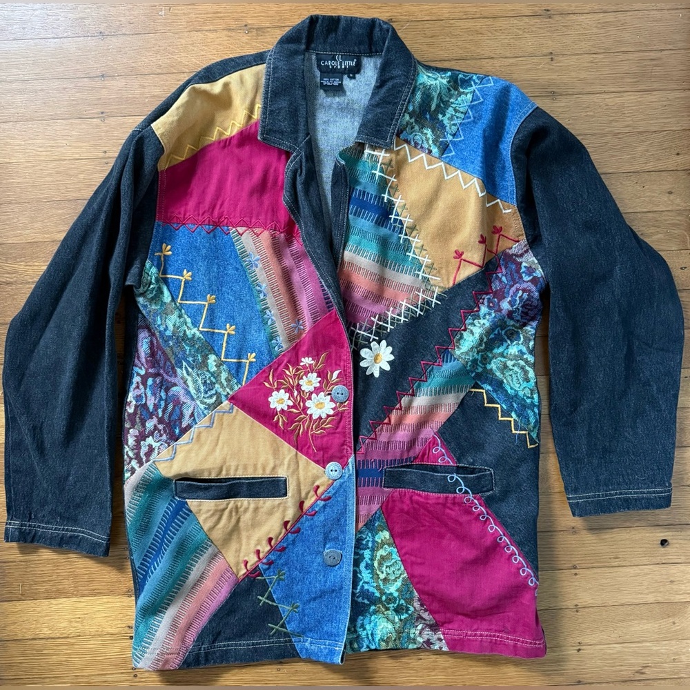 Vintage 100% Cotton Patchwork Denim Jacket